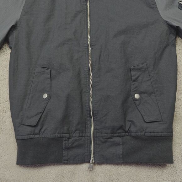 Goodfellow Tech Bomber Jacket Men's S Grey Utility Lightweight Lined Cotton - Picture 3 of 8